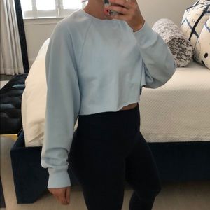 Alo Yoga Double Take Pullover in Powder Blue